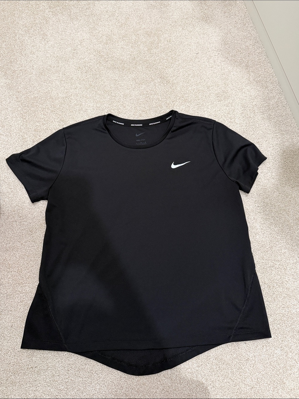 Nike Black Short Sleeve Tee with White Swoosh - Women’s